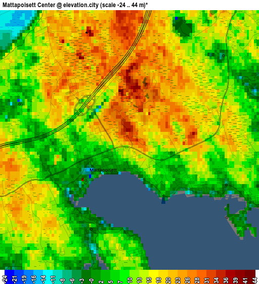 Mattapoisett Center elevation map