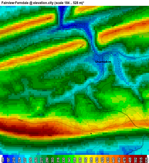 Fairview-Ferndale elevation map