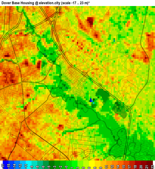 Dover Base Housing elevation map