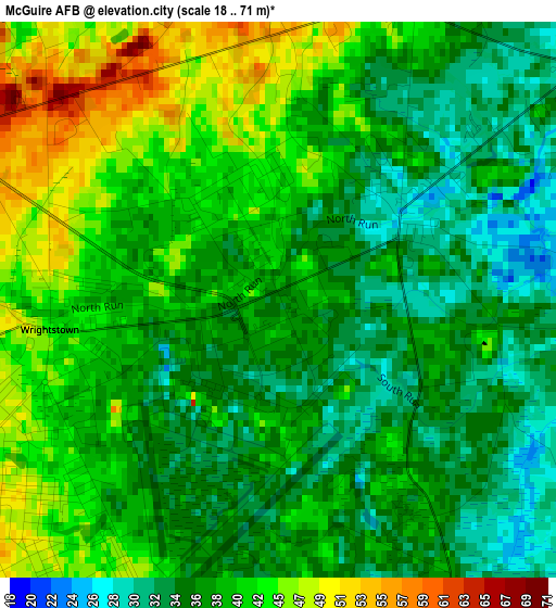 McGuire AFB elevation map