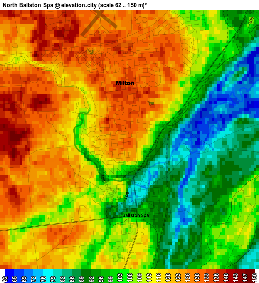 North Ballston Spa elevation map