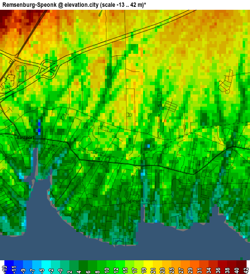 Remsenburg-Speonk elevation map