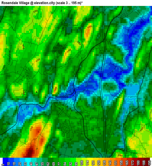 Rosendale Village elevation map