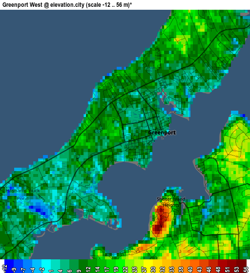 Greenport West elevation map