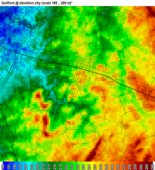 Guilford elevation map