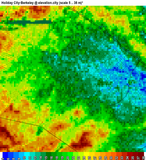 Holiday City-Berkeley elevation map