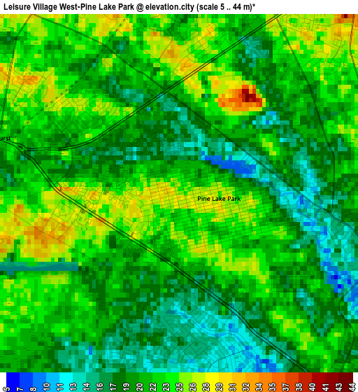 Leisure Village West-Pine Lake Park elevation map