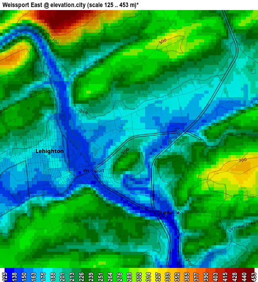 Weissport East elevation map