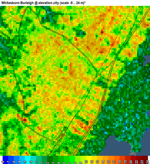 Whitesboro-Burleigh elevation map