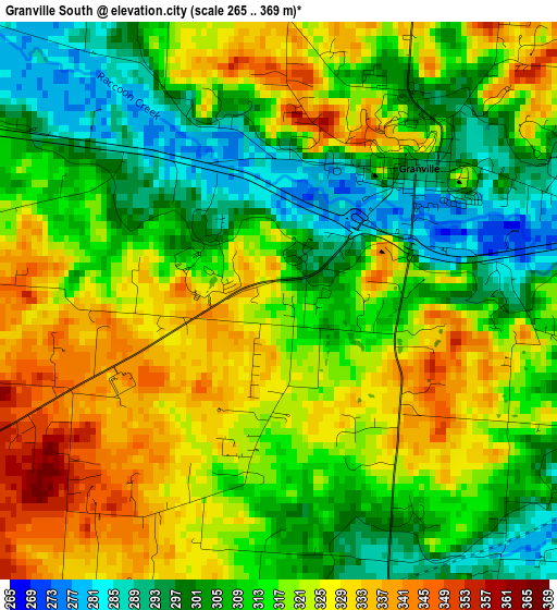 Granville South elevation map