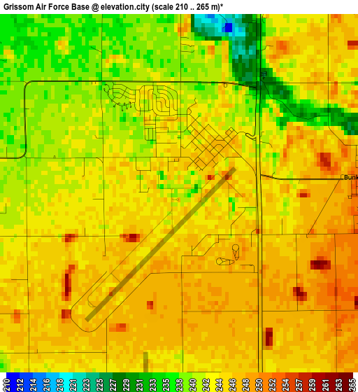 Grissom Air Force Base elevation map