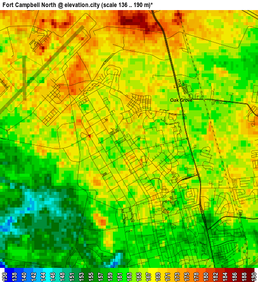 Fort Campbell North elevation map