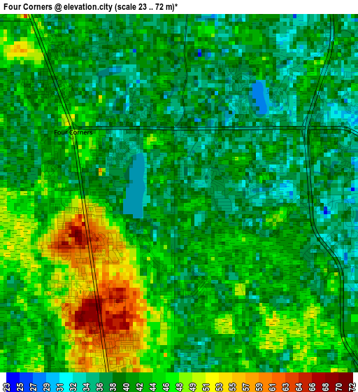 Four Corners elevation map