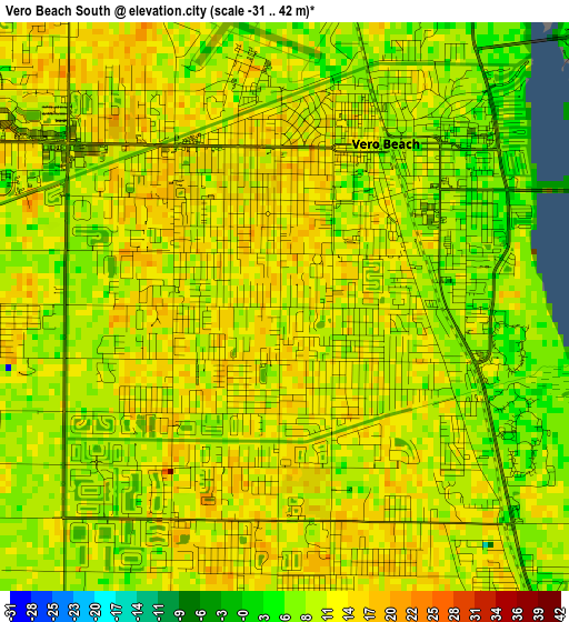 Vero Beach South elevation map