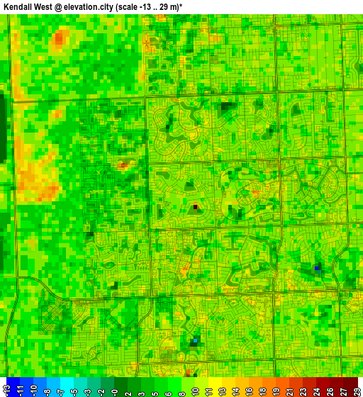 Kendall West elevation map