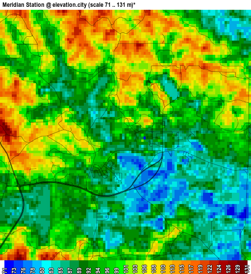 Meridian Station elevation map