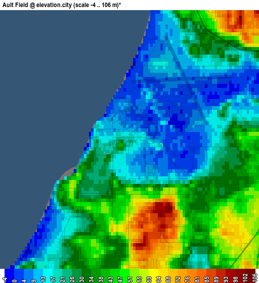 Ault Field elevation map