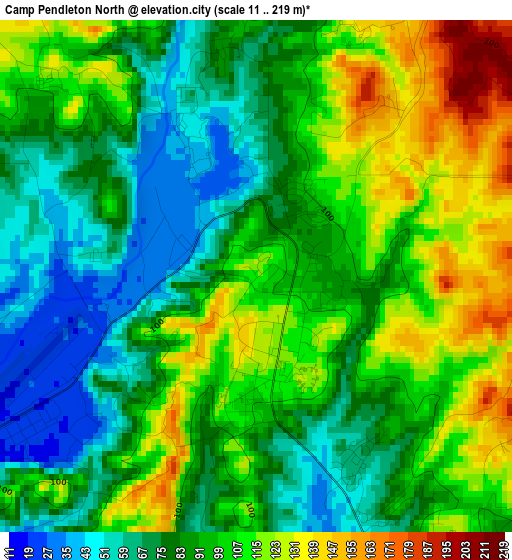 Camp Pendleton North elevation map