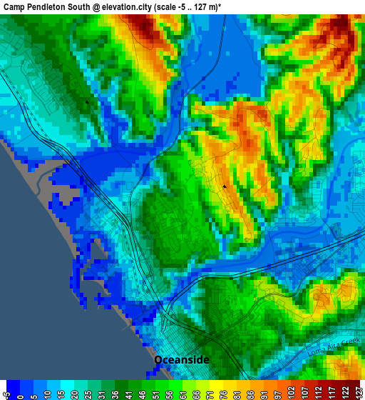 Camp Pendleton South elevation map