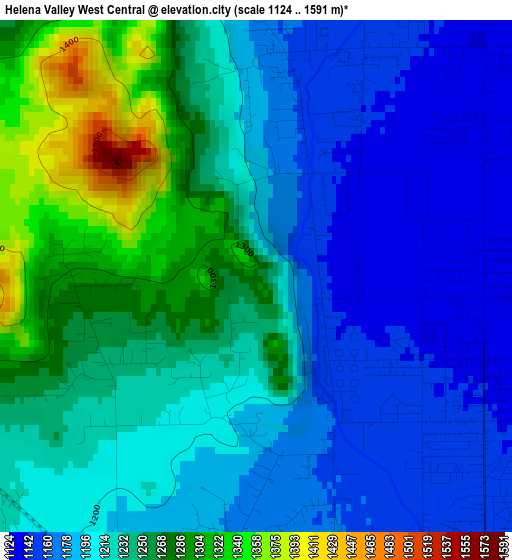 Helena Valley West Central elevation map