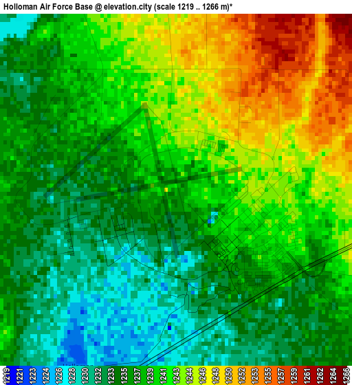 Holloman Air Force Base elevation map