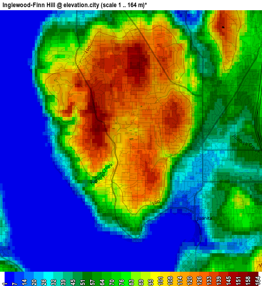 Inglewood-Finn Hill elevation map