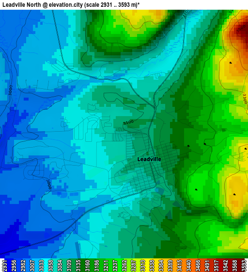 Leadville North elevation map