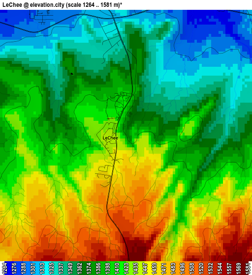 LeChee elevation map