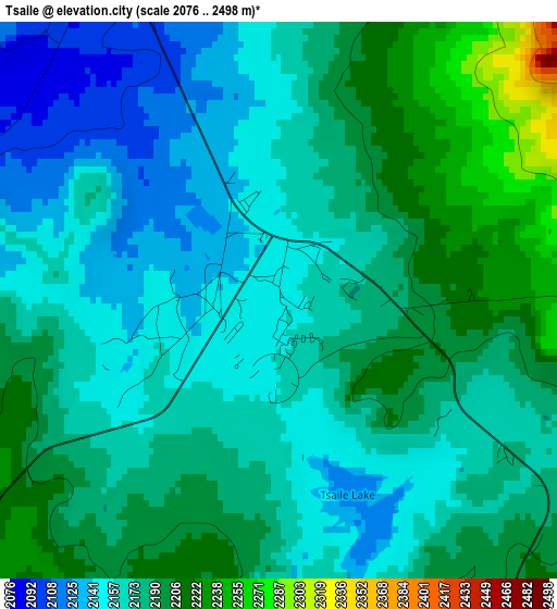 Tsaile elevation map