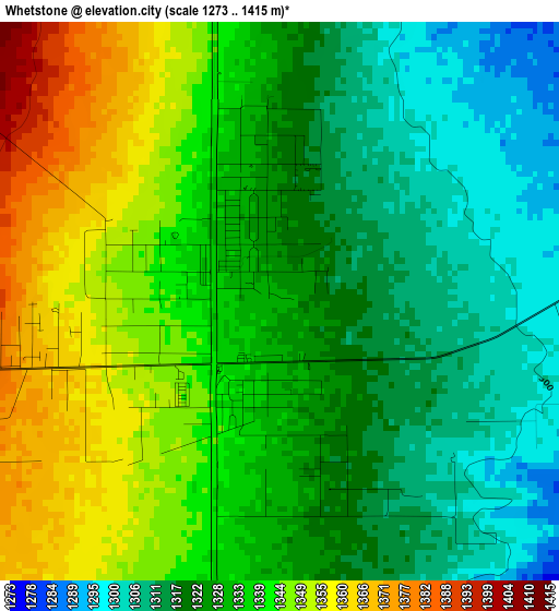 Whetstone elevation map