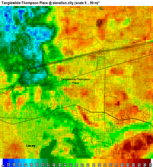 Tanglewilde-Thompson Place elevation map