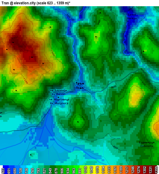 Tran elevation map