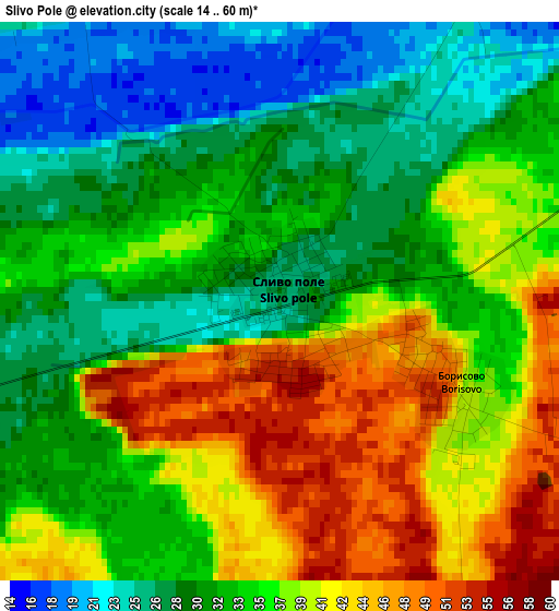 Slivo Pole elevation map