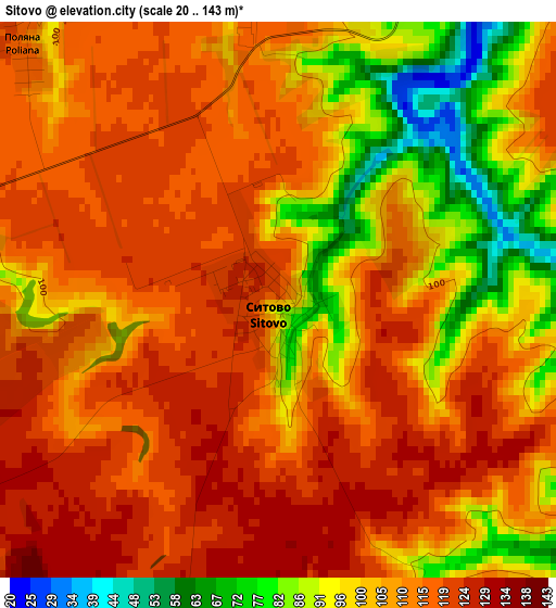 Sitovo elevation map