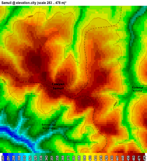 Samuil elevation map