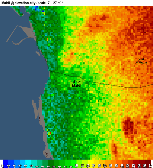 Maidi elevation map