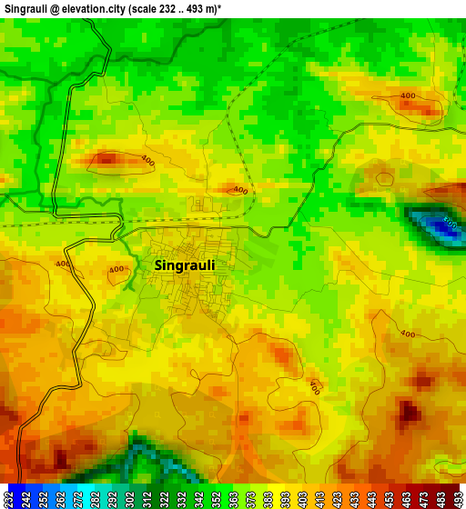 Singrauli elevation map