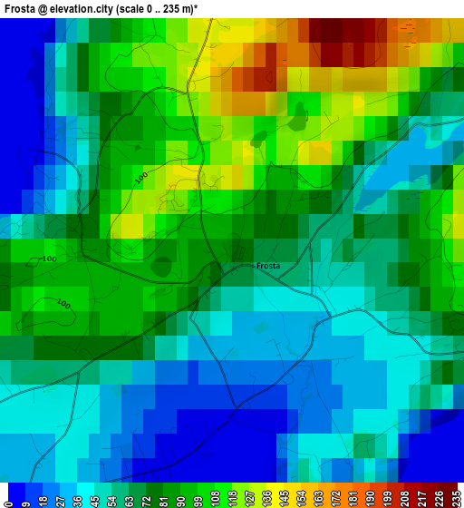 Frosta elevation map