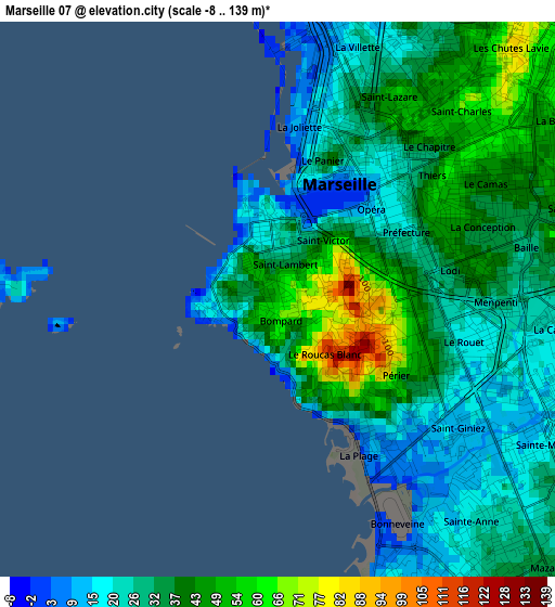 Marseille 07 elevation map