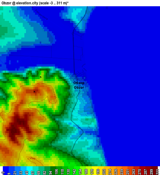 Obzor elevation map