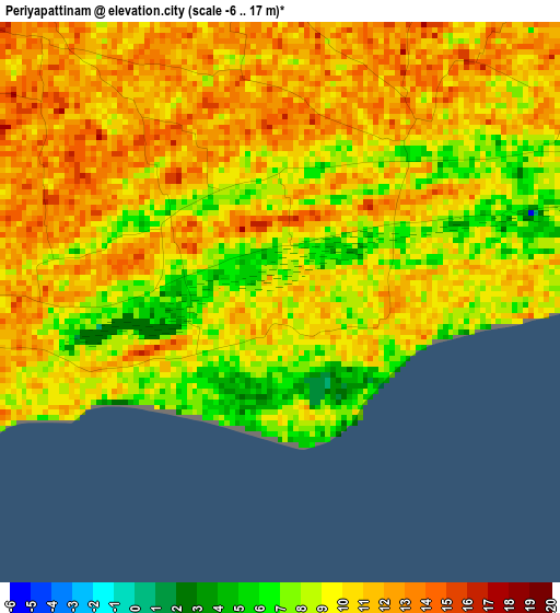 Periyapattinam elevation map