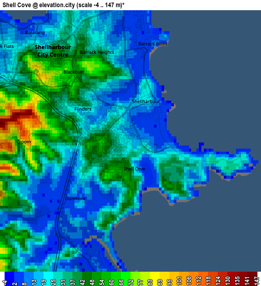 Shell Cove elevation map