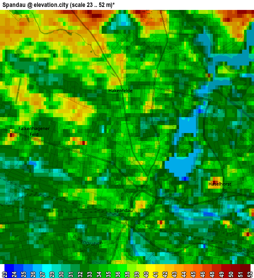 Spandau elevation map