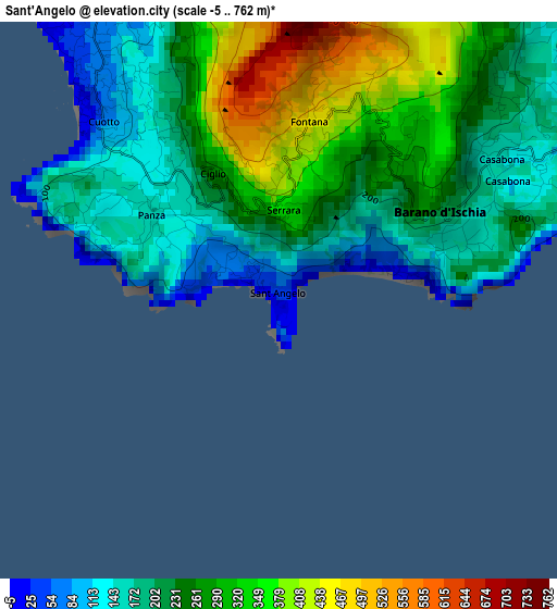 Sant'Angelo elevation map