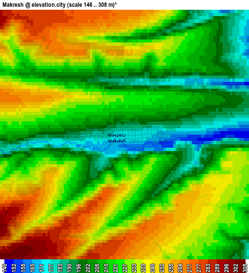 Makresh elevation map