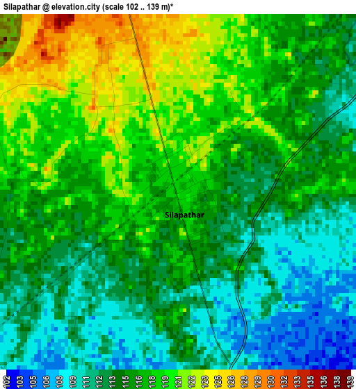 Silapathar elevation map