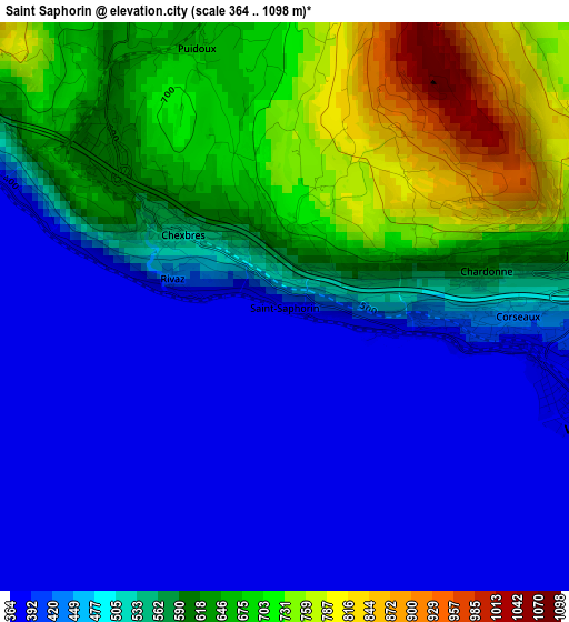 Saint Saphorin elevation map