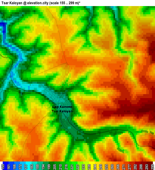 Tsar Kaloyan elevation map