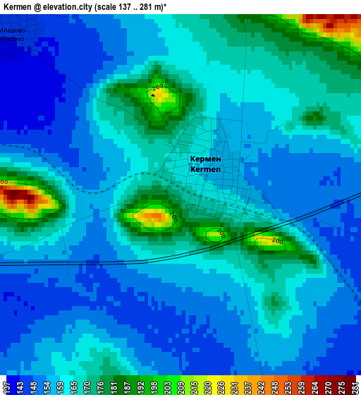 Kermen elevation map