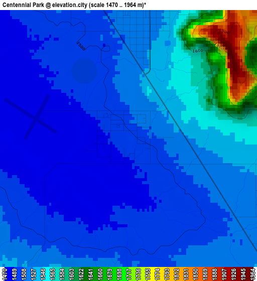 Centennial Park elevation map